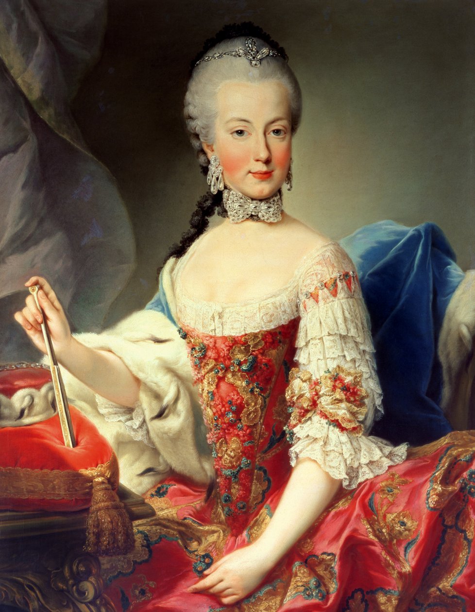 Arcyksiężna Maria Amalia Habsburg-Lothringen (1746-1804), ósme dziecko cesarzowej Marii Teresy Austrii (1717-80) i cesarza Franciszka I (1708-65) autorstwa Martin II Mytens or Meytens