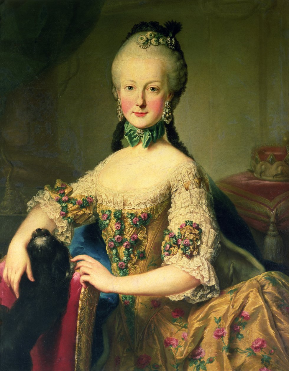 Arcyksiężna Maria Elżbieta Habsburg-Lothringen (1743-1808), szóste dziecko cesarzowej Marii Teresy z Austrii (1717-80) i cesarza Franciszka I (1708-65) autorstwa Martin II Mytens or Meytens