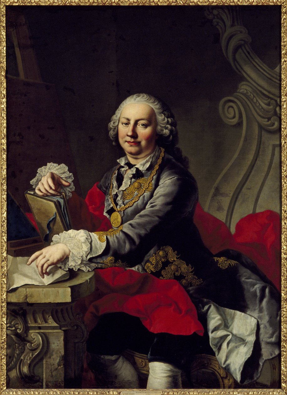 Autoportret - Autoportret, autorstwa Mijtensa (Meytensa), Martina van Młodszego (1695-1770). Olej na płótnie. Wymiar : 147x106 cm. Muzeum Narodowe w Sztokholmie autorstwa Martin II Mytens or Meytens