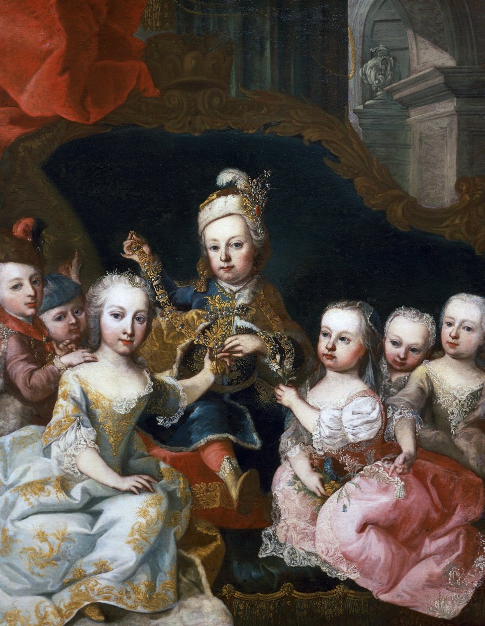 Portret Józefa II jako dziecko z braćmi (Wiedeń autorstwa Martin II Mytens or Meytens
