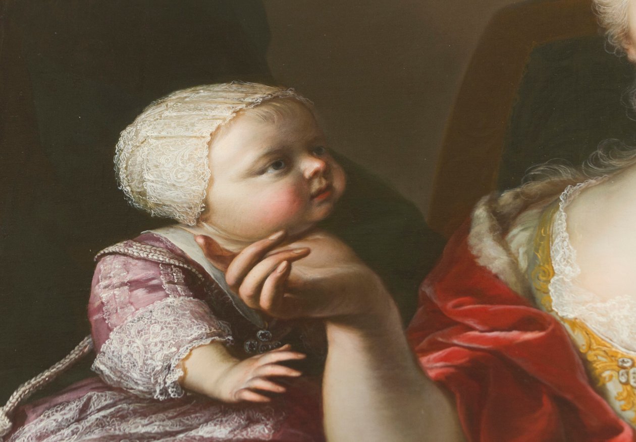 Portret księżniczki Eleonory Sabaudzkiej (1728-1781), fragment z Portretu Polikseny autorstwa Martin II Mytens or Meytens