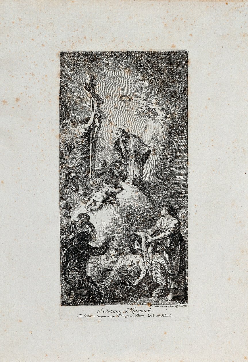 Apoteoza św. Jana Nepomucena autorstwa Martin Johann Schmidt