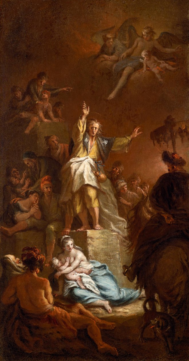 Kazanie apostoła Jacobusa Maiora autorstwa Martin Johann Schmidt