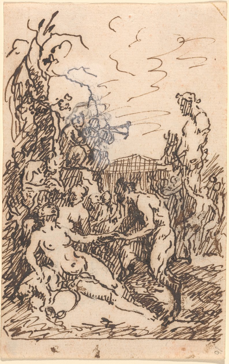 Satyry i nimfy autorstwa Martin Johann Schmidt