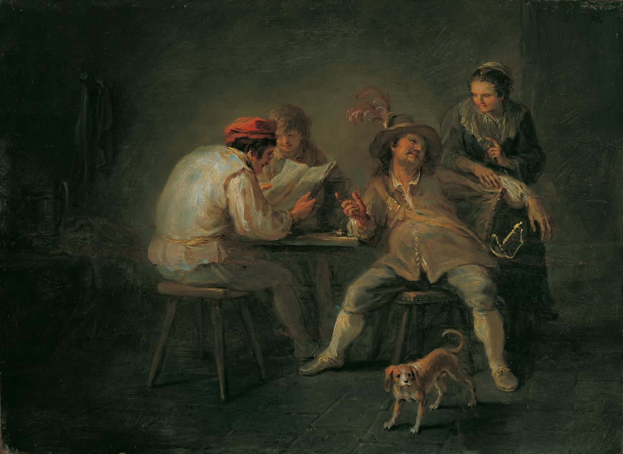 Wirtshausszene autorstwa Martin Johann Schmidt
