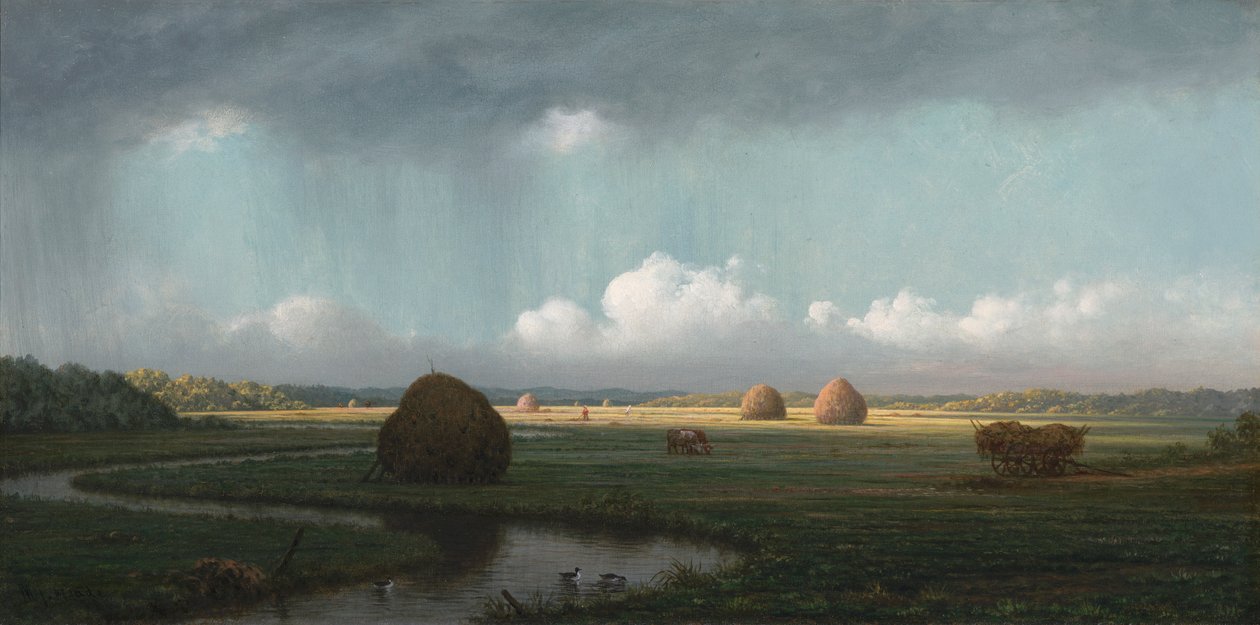 Nagły prysznic, bagna Newbury autorstwa Martin Johnson Heade