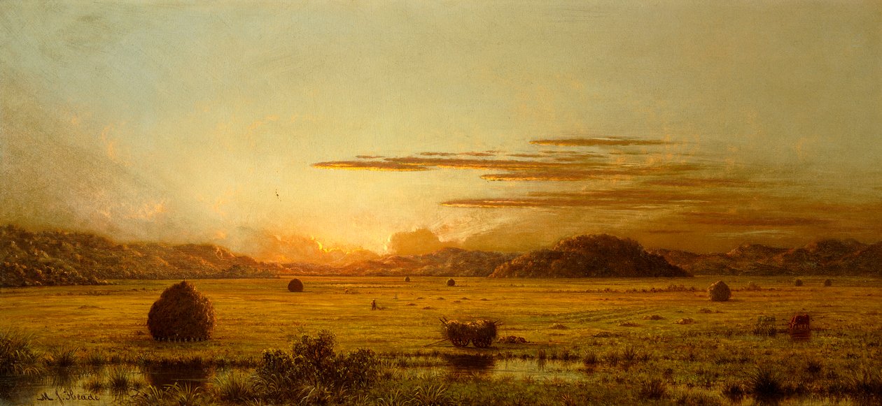 Wschód słońca, Łąki Hoboken, ok. 1875-1885 autorstwa Martin Johnson Heade