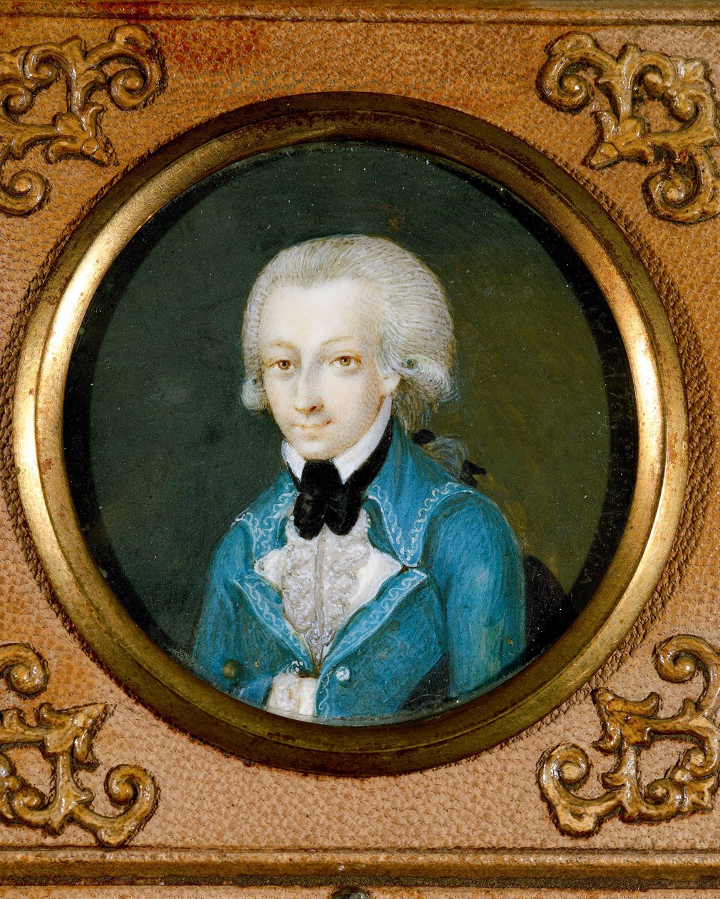 Austria, Portret austriackiego kompozytora Wolfganga Amadeusza Mozarta (1756-1791), ok. 1773 (miniatura na kości słoniowej) autorstwa Martin Knoller
