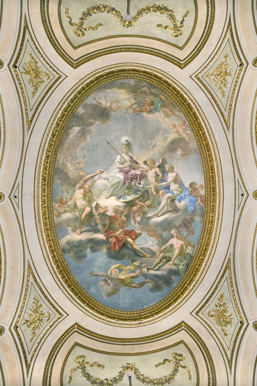 La Sapienza, strop Salone d Onore lub Sala Napoleonica, 1777 autorstwa Martin Knoller