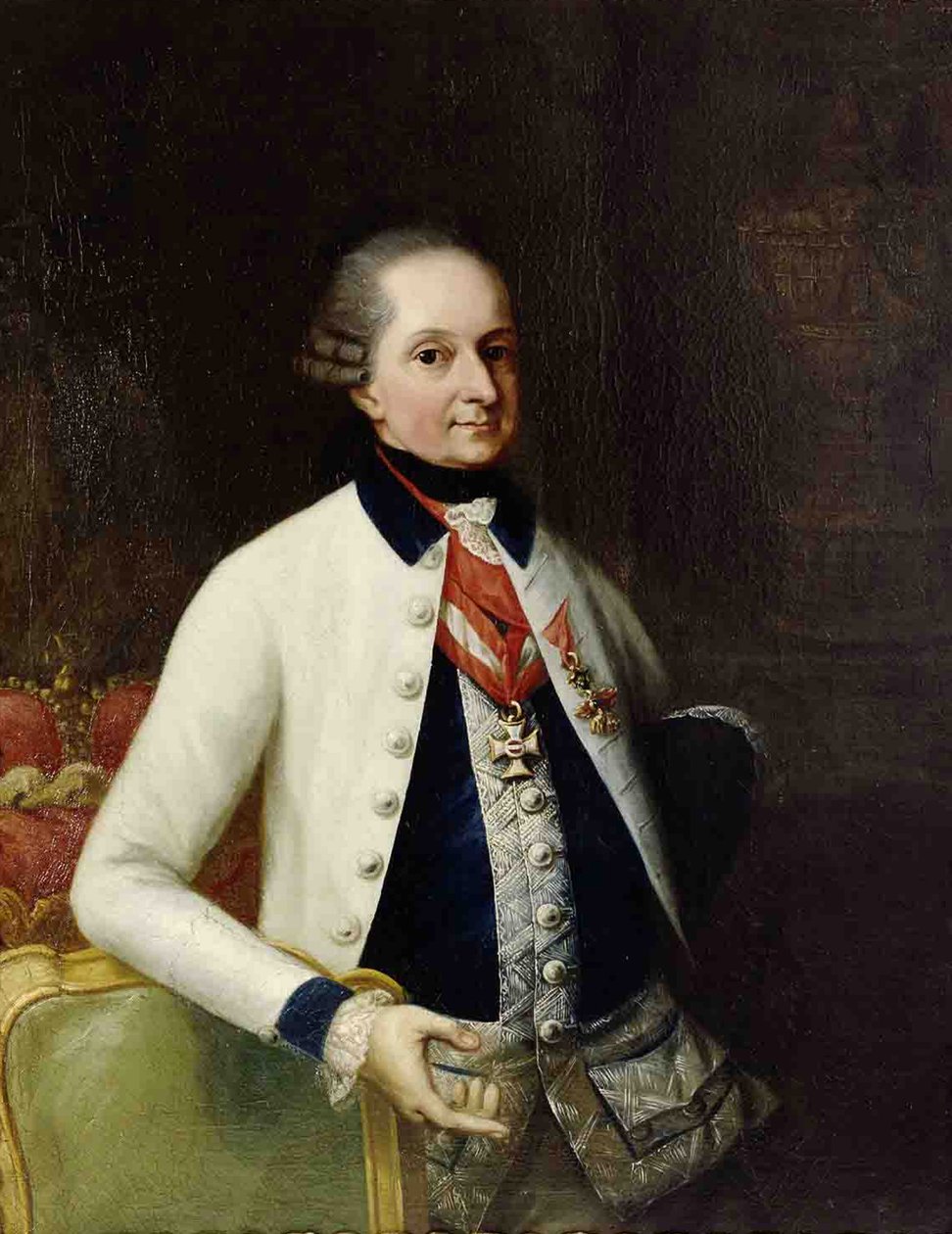 Nikolaus I, książę Esterházy 1714-1790 w mundurze swojego węgierskiego pułku piechoty nr 33 autorstwa Martin Knoller