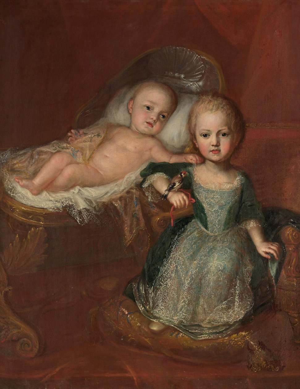 Niemcy: książę Johann Theodor, syn Maxa Emanuela, z jednym ze swoich braci Johannem Theodorem z Bawarii i jego bratem autorstwa Martin Maingaud