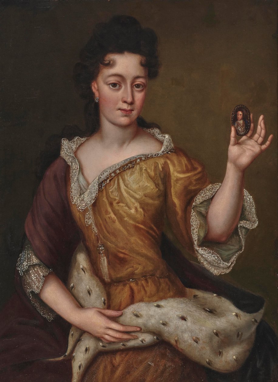 Portret Teresy Kunegundy Sobieskiej 1676-1730, elektorki Bawarii, k. XVII w. autorstwa Martin Maingaud