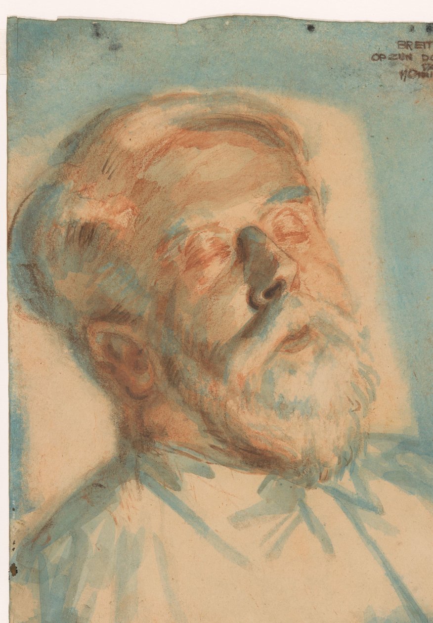 Breitner na łożu śmierci (tytuł na obiekcie) autorstwa Martin Monnickendam (signed by artist)