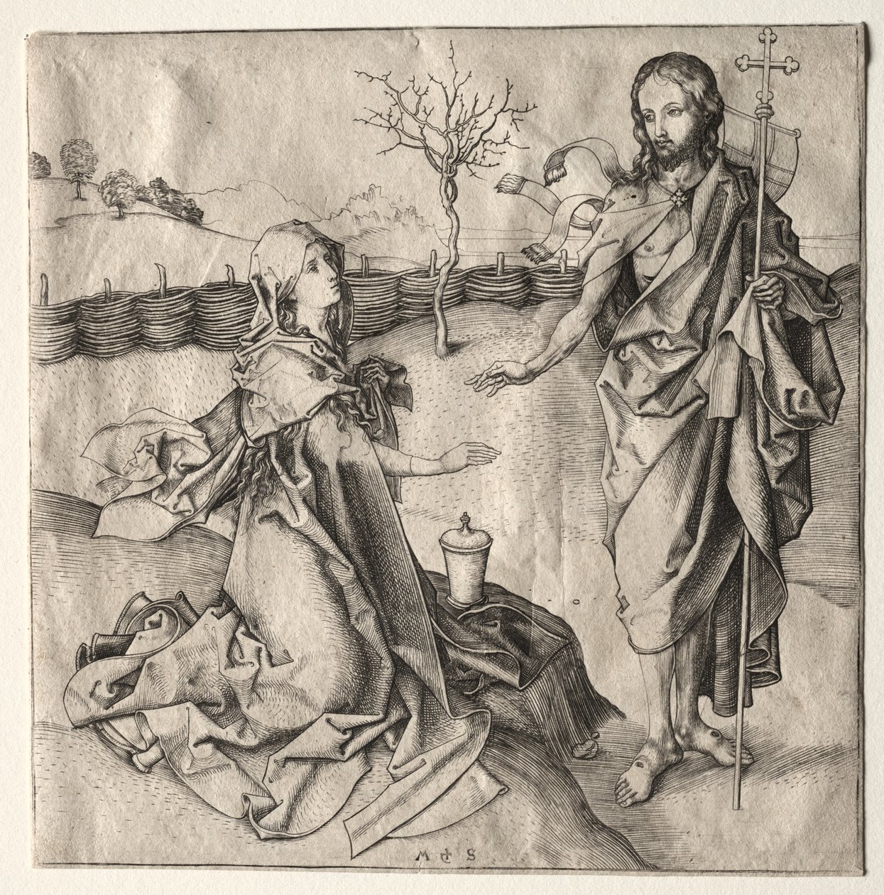 Chrystus ukazujący się Magdalenie autorstwa Martin Schongauer