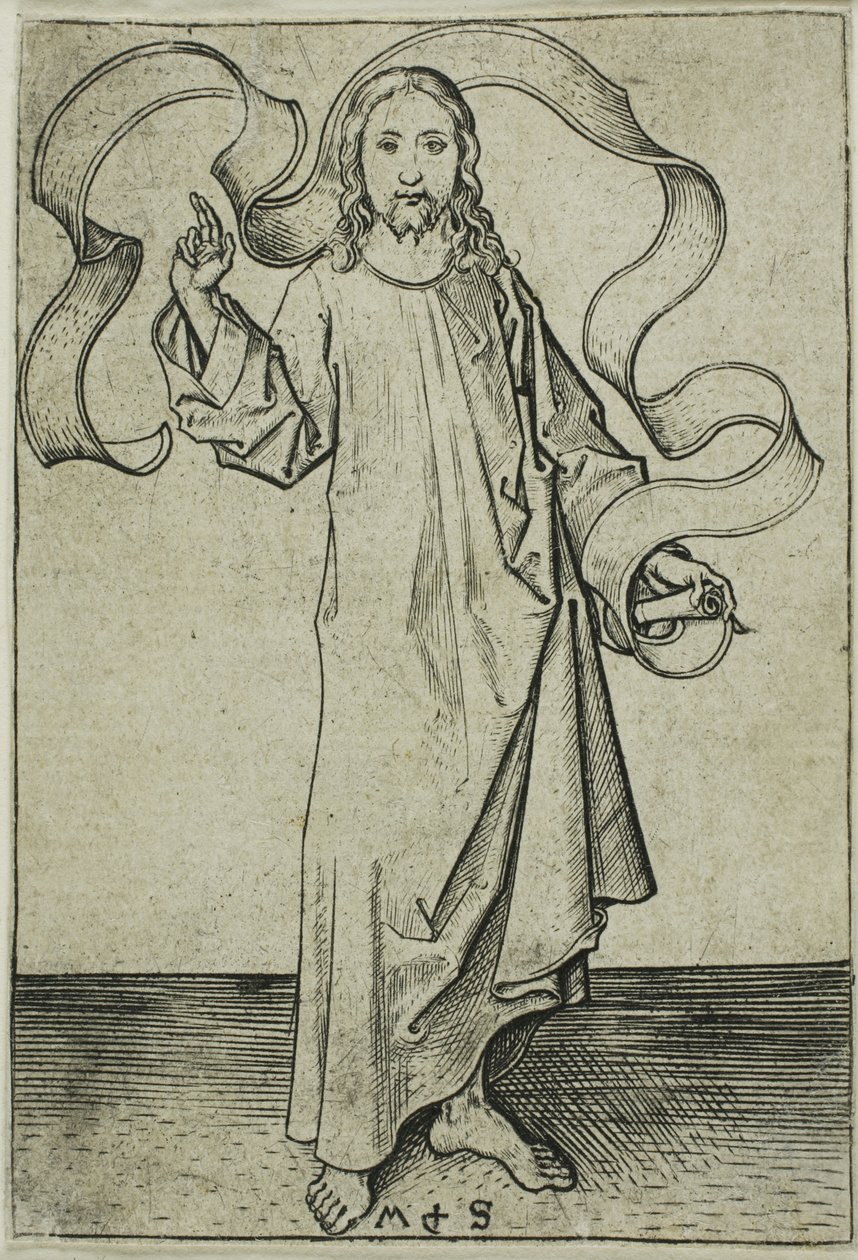 Błogosławieństwo Chrystusa autorstwa Martin Schongauer