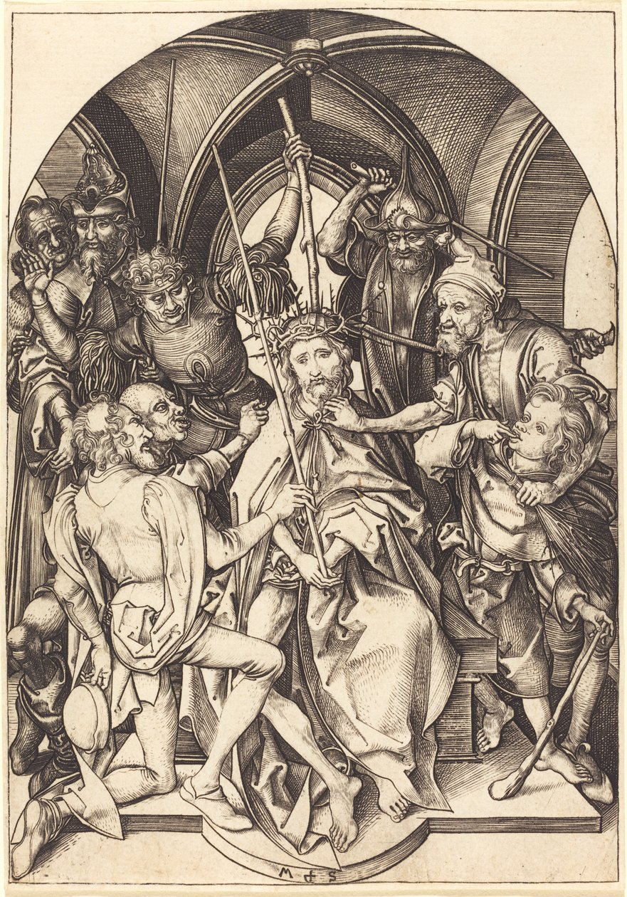 Chrystus ukoronowany cierniem autorstwa Martin Schongauer