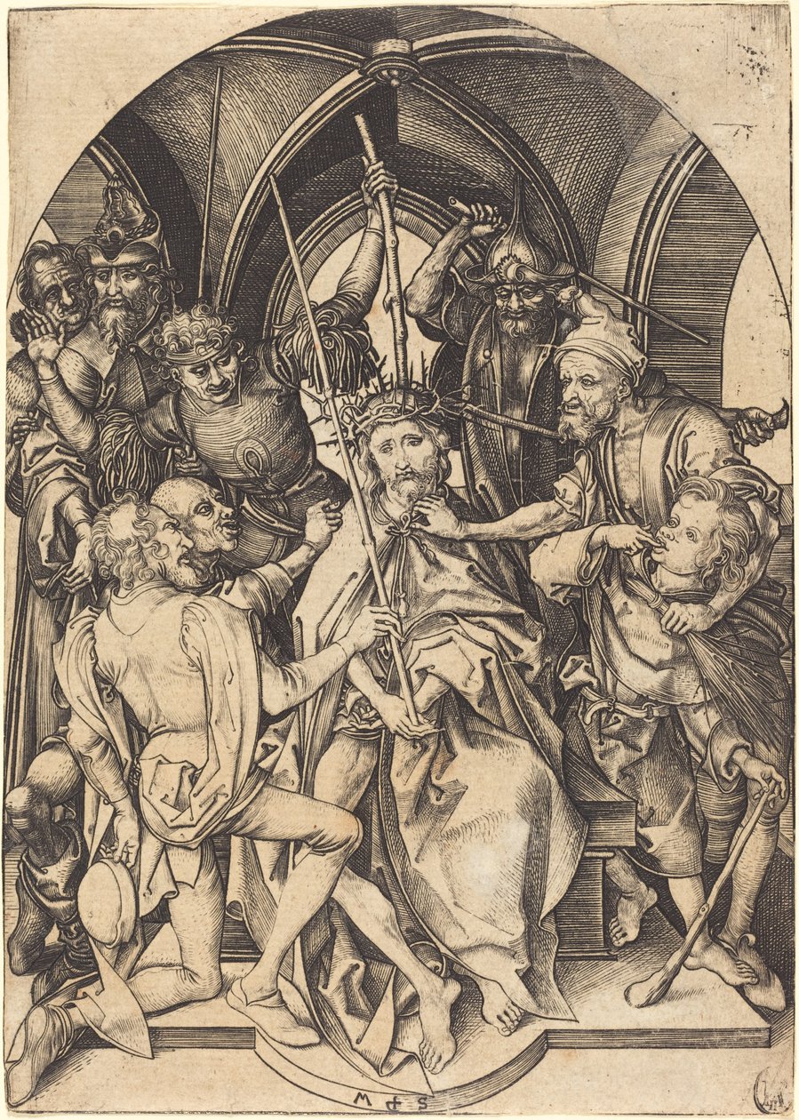 Chrystus ukoronowany cierniem autorstwa Martin Schongauer