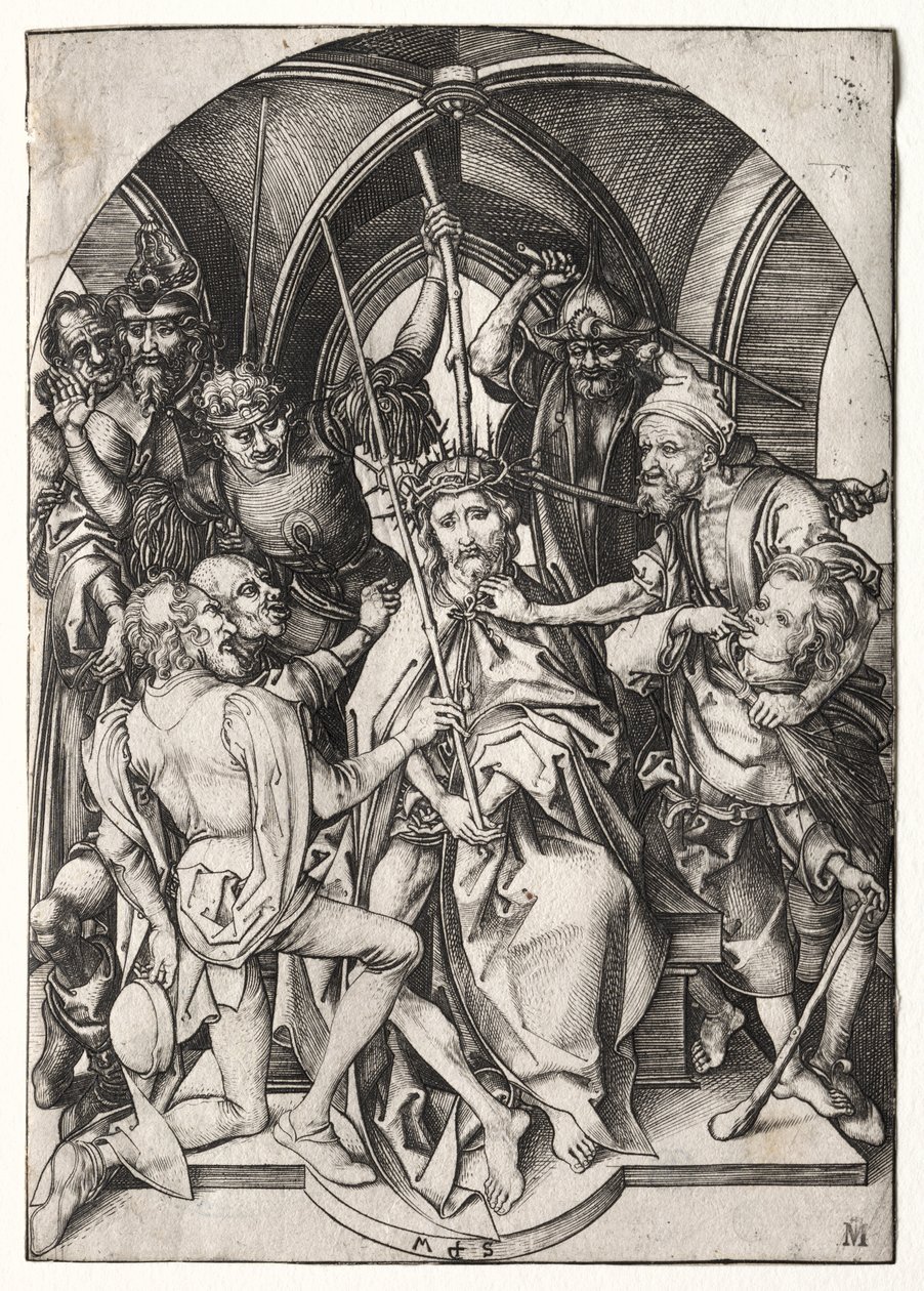Chrystus ukoronowany cierniem autorstwa Martin Schongauer