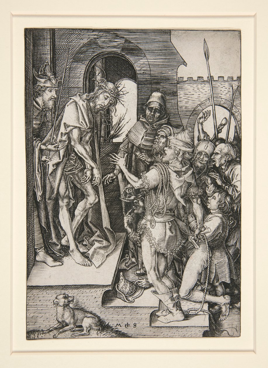 Chrystus przedstawiony ludowi (Ecce Homo) autorstwa Martin Schongauer