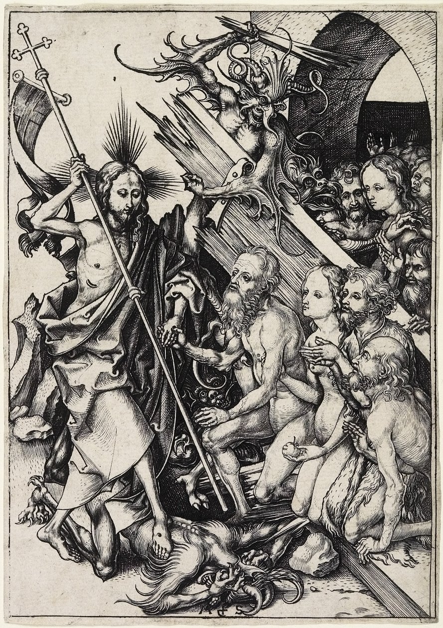Chrystus w Otchłani, c. 1480 autorstwa Martin Schongauer