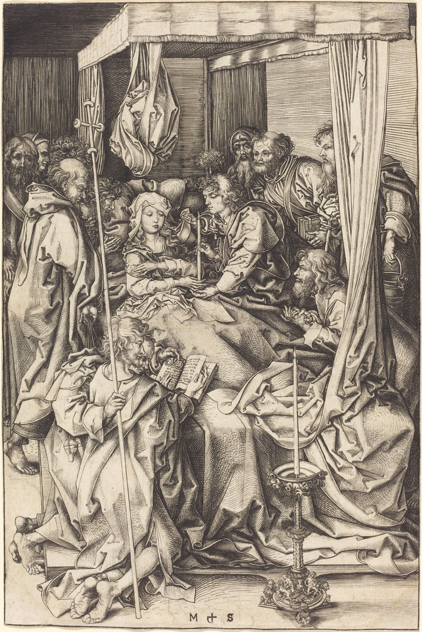 Śmierć Dziewicy autorstwa Martin Schongauer
