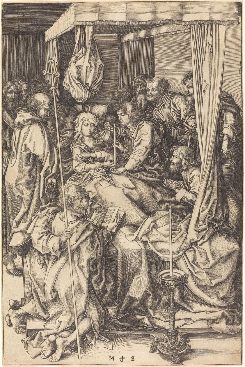 Śmierć Dziewicy autorstwa Martin Schongauer
