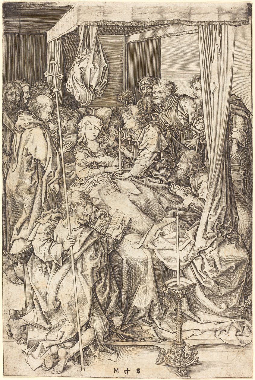 Śmierć Dziewicy autorstwa Martin Schongauer