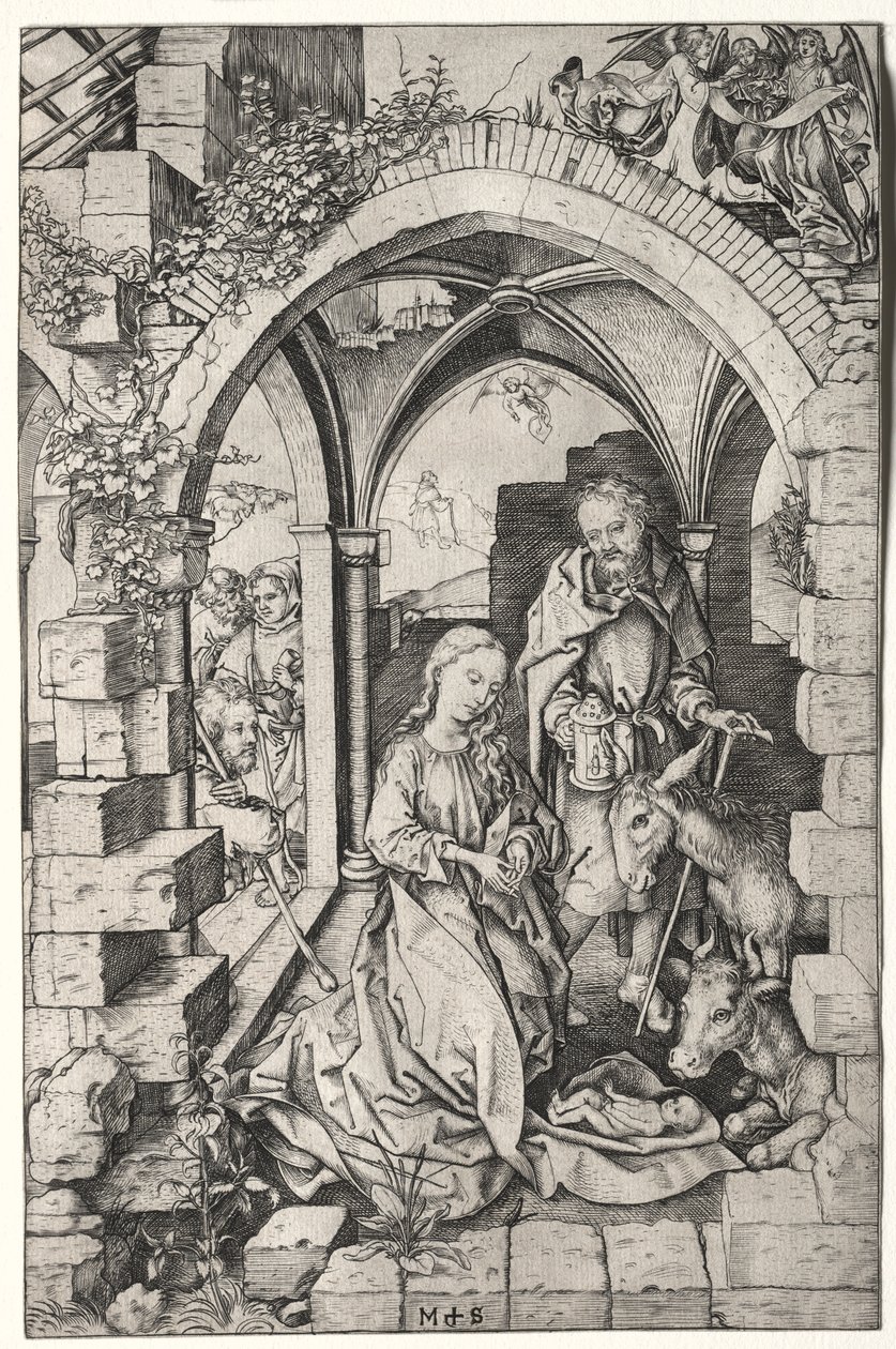 Życie Dziewicy: Narodzenia autorstwa Martin Schongauer