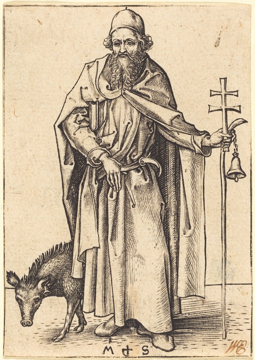 Święty Antoni autorstwa Martin Schongauer