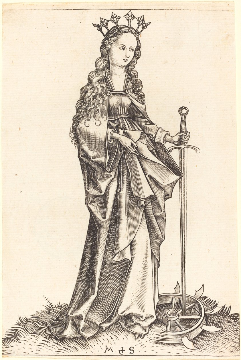 Święta Katarzyna Aleksandryjska autorstwa Martin Schongauer