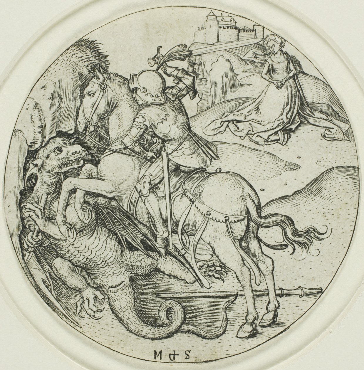 Święty Jerzy autorstwa Martin Schongauer