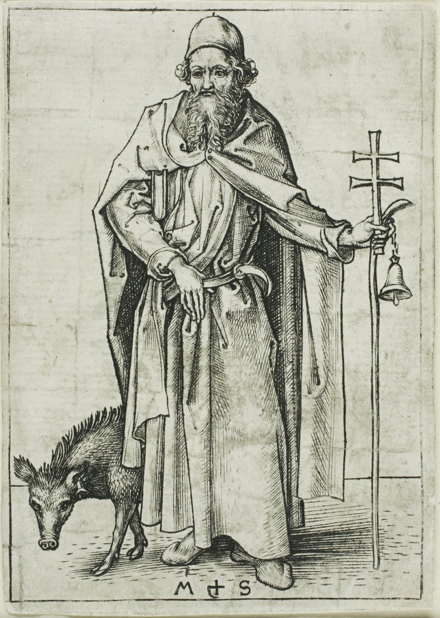 Święty Antoni, od Apostołów autorstwa Martin Schongauer
