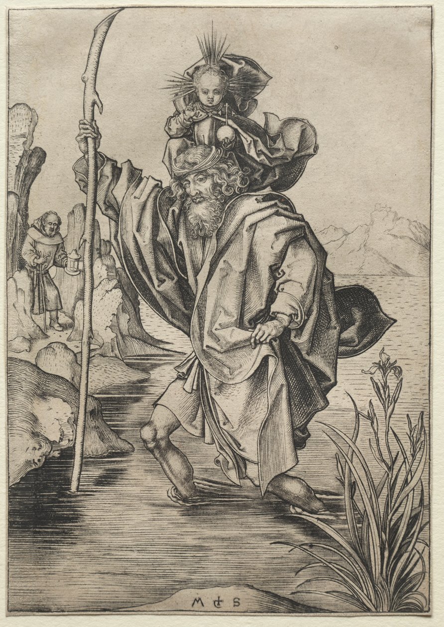 Św. Krzysztof autorstwa Martin Schongauer