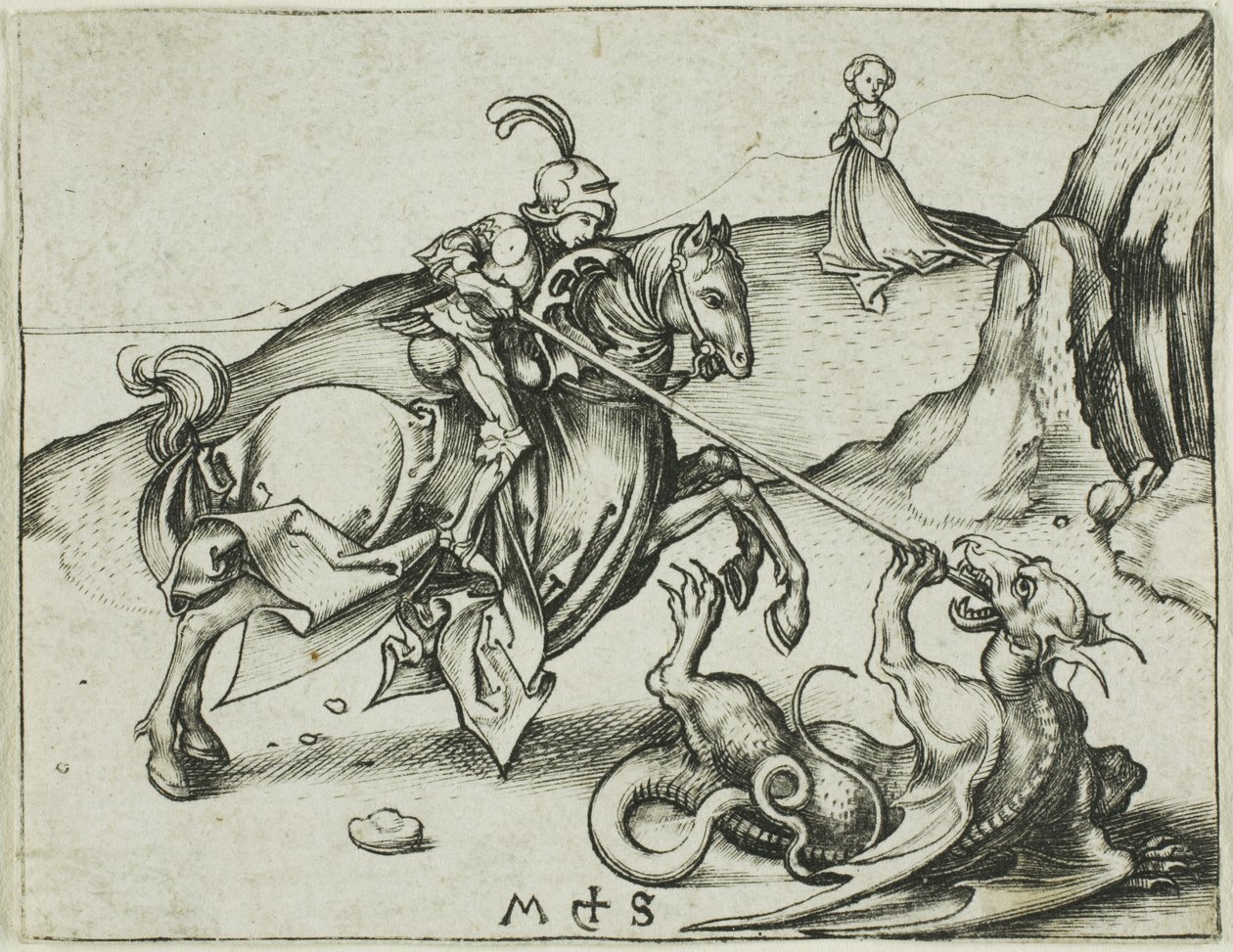 Święty Jerzy autorstwa Martin Schongauer