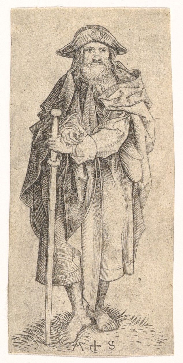 św. Jakuba Większego, ca. 1435-1491. autorstwa Martin Schongauer