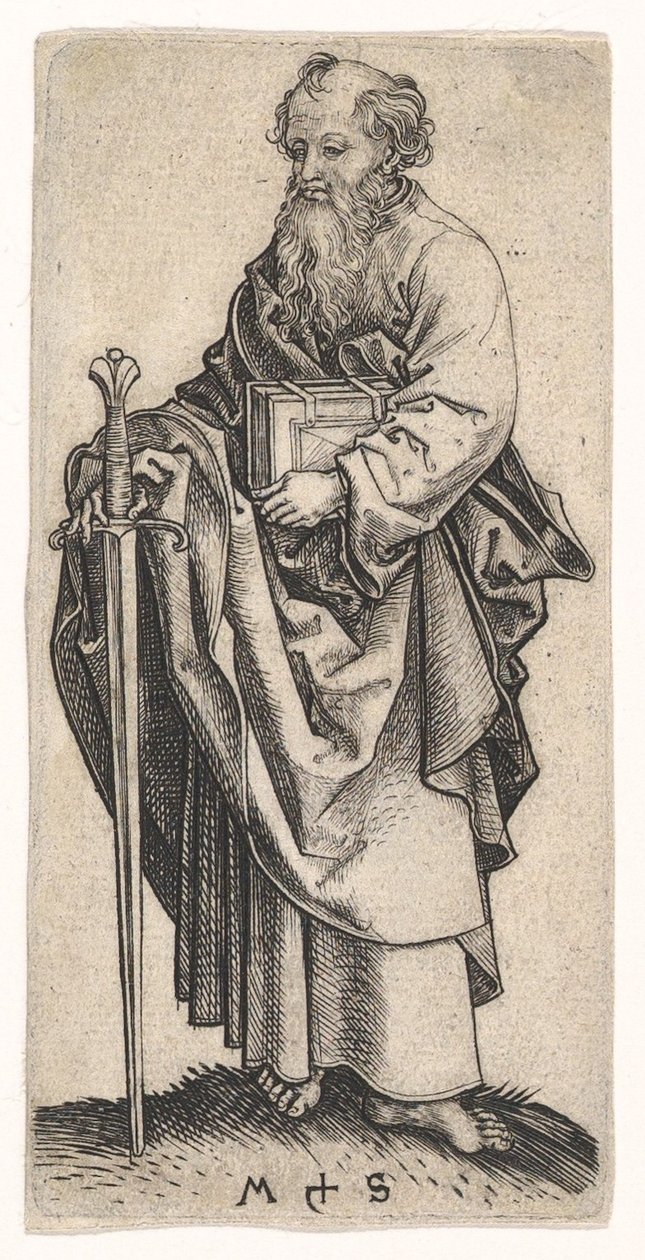 św. Paweł, ca. 1435-1491. autorstwa Martin Schongauer