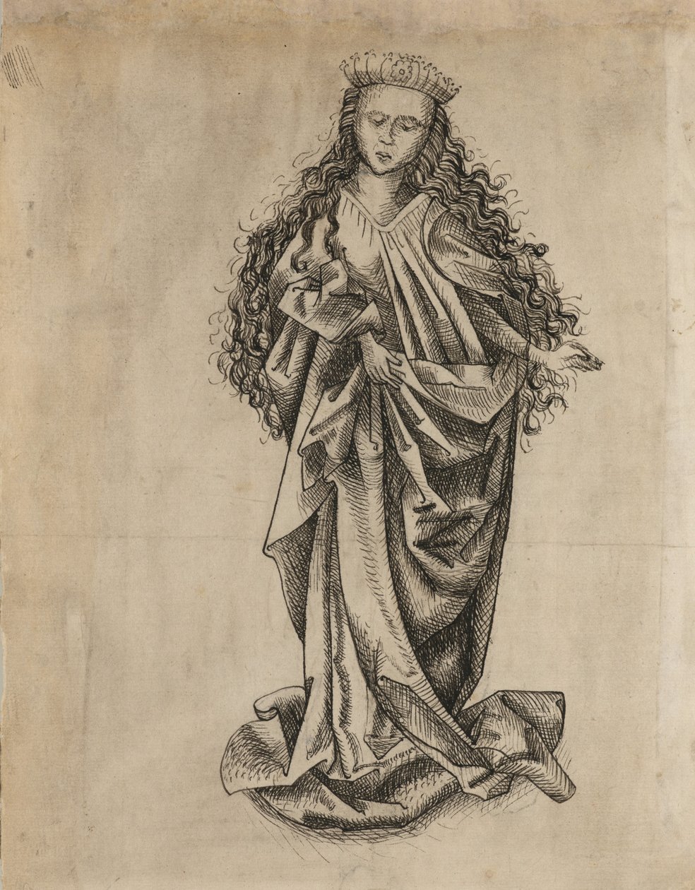 Stojąca święta kobieta autorstwa Martin Schongauer