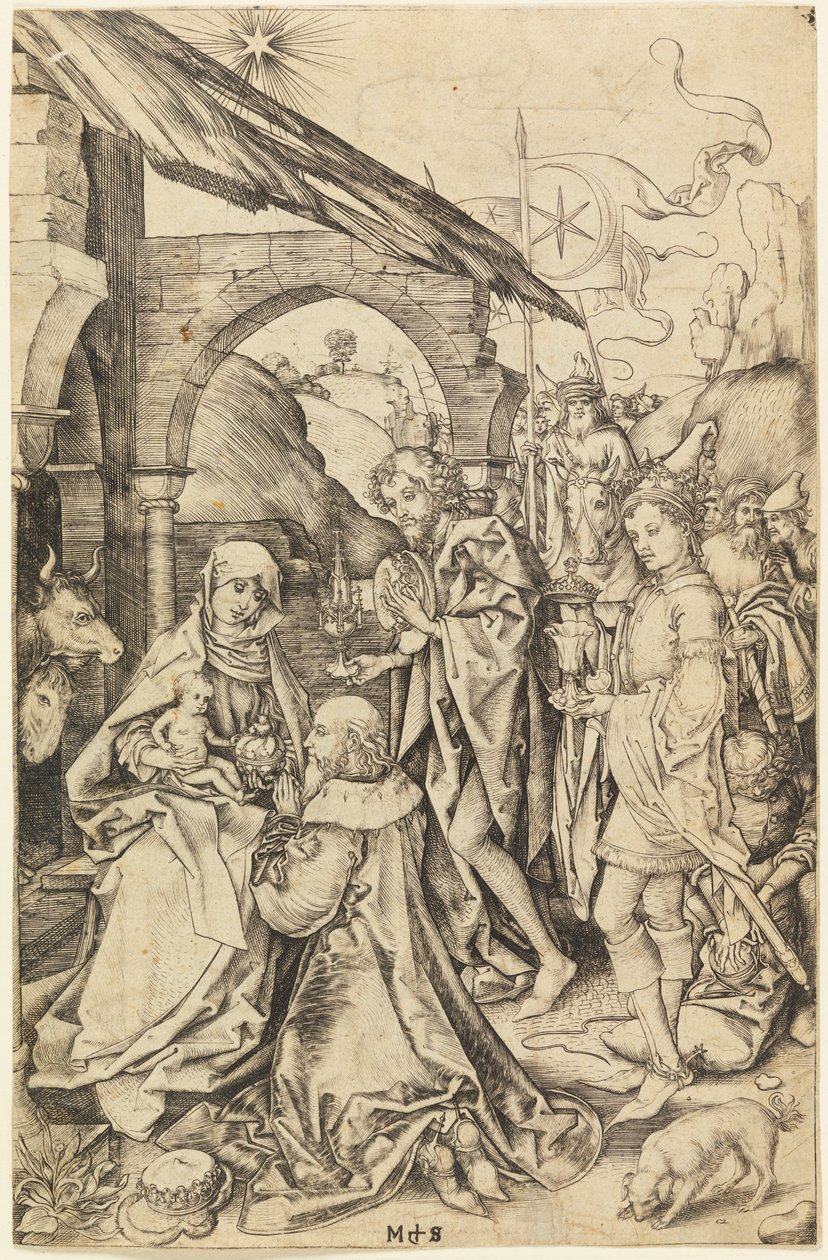 Pokłon Trzech Króli autorstwa Martin Schongauer