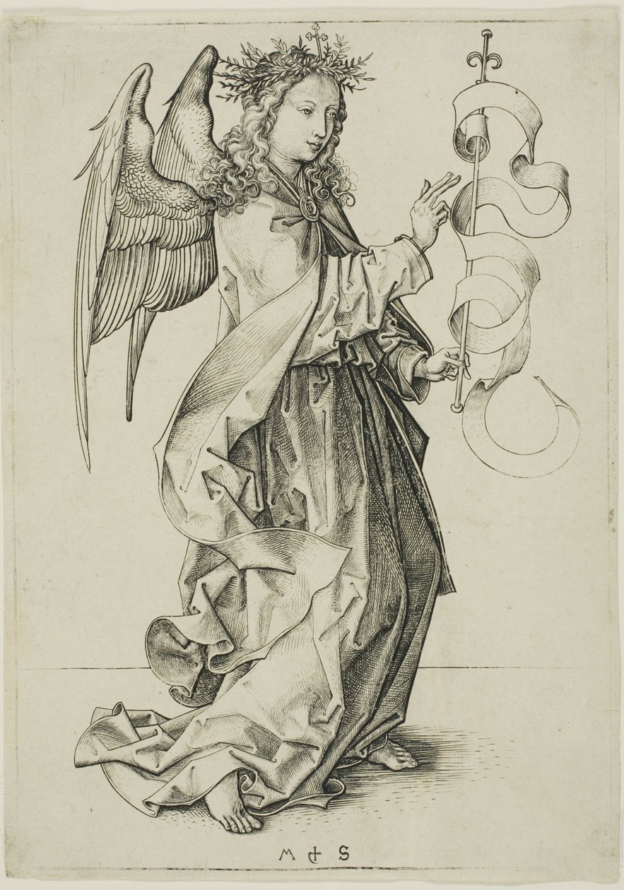 Anioł Zwiastowania autorstwa Martin Schongauer