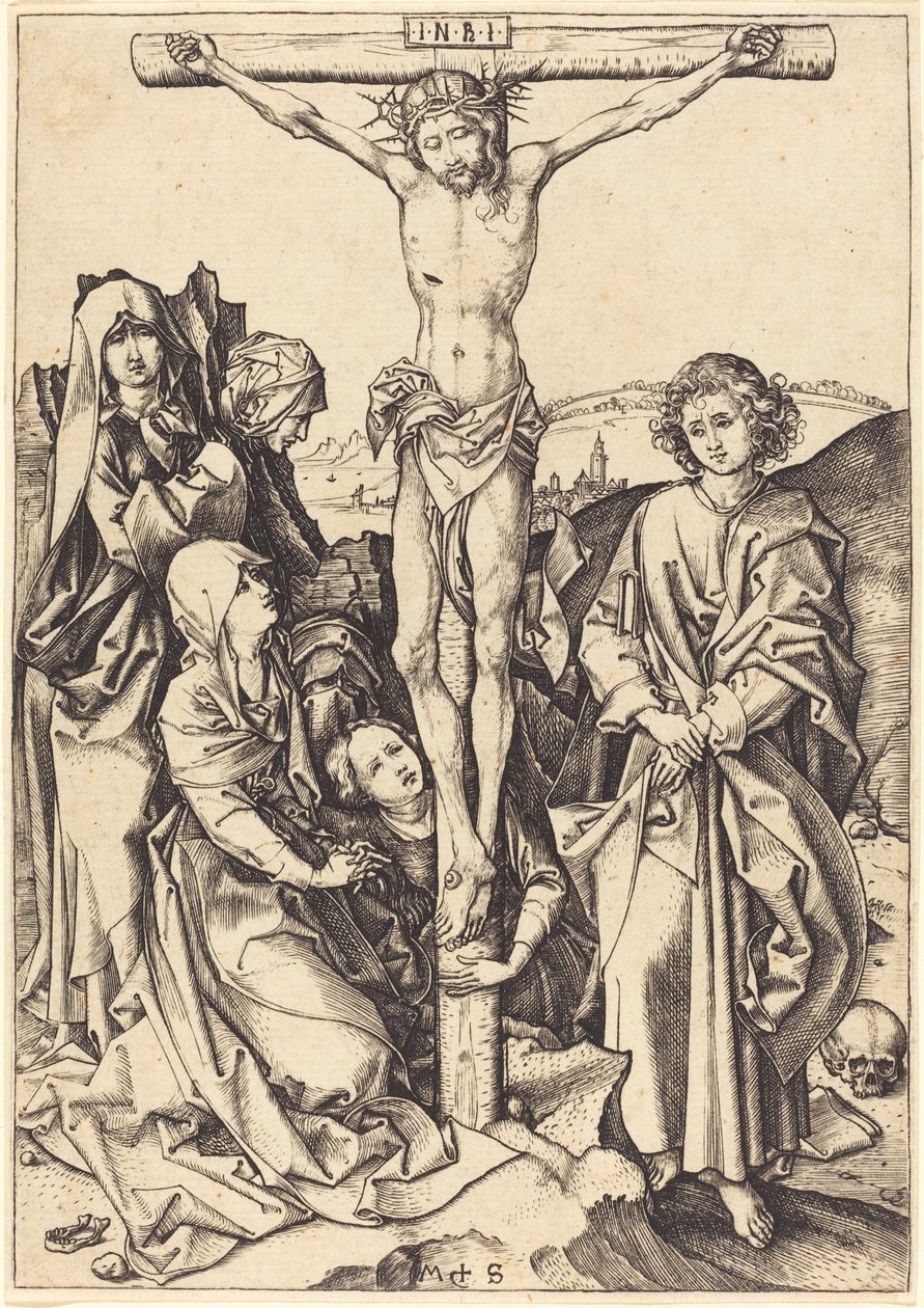 Ukrzyżowanie autorstwa Martin Schongauer