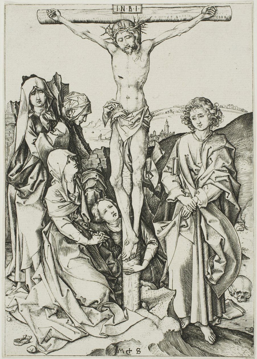 Ukrzyżowanie, z „Pasji” autorstwa Martin Schongauer