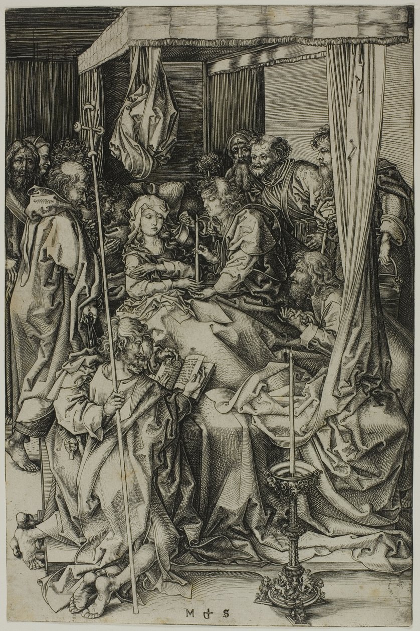 Śmierć Dziewicy autorstwa Martin Schongauer
