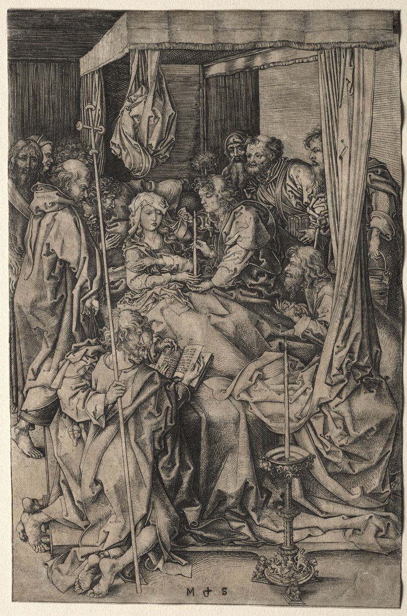 Śmierć Dziewicy autorstwa Martin Schongauer