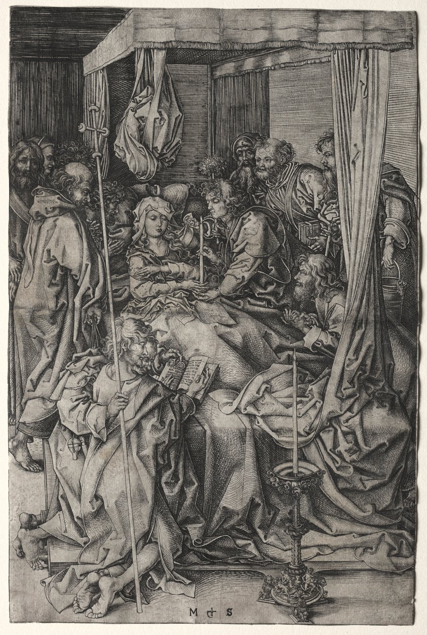 Śmierć Dziewicy. autorstwa Martin Schongauer