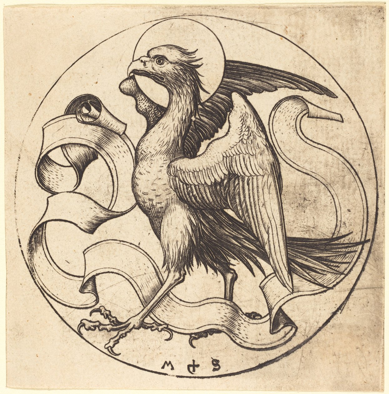 Orzeł św. Jana autorstwa Martin Schongauer