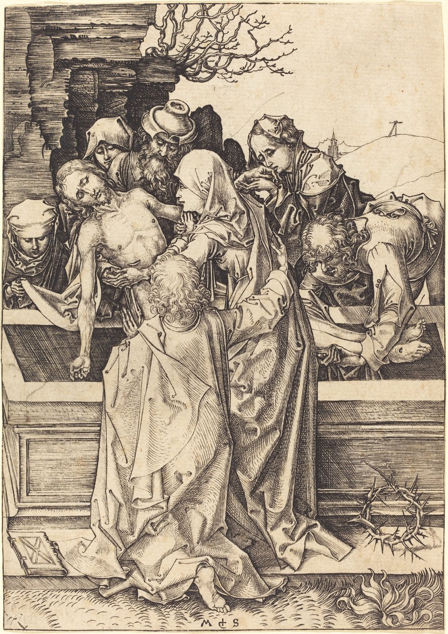 Złożenie do grobu autorstwa Martin Schongauer