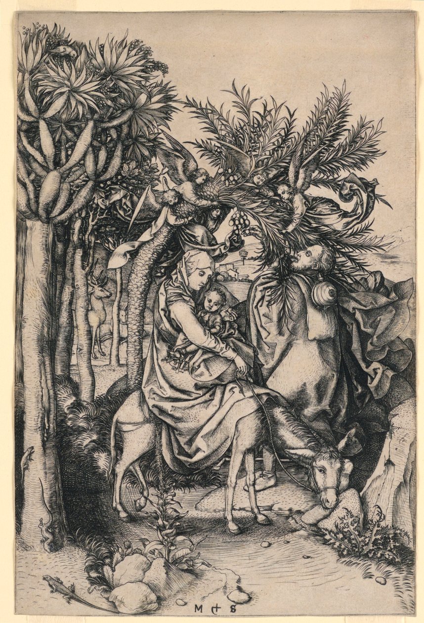 Ucieczka do Egiptu autorstwa Martin Schongauer