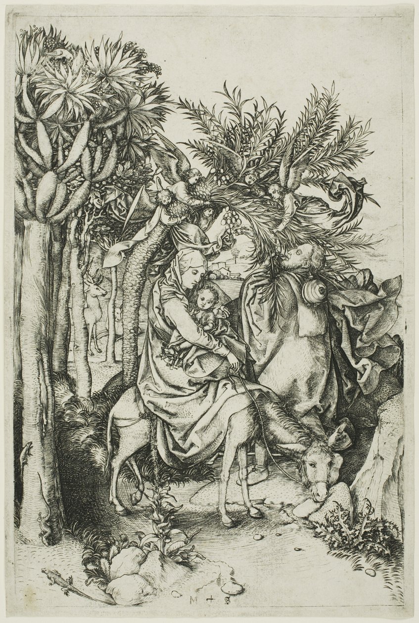 Ucieczka do Egiptu autorstwa Martin Schongauer