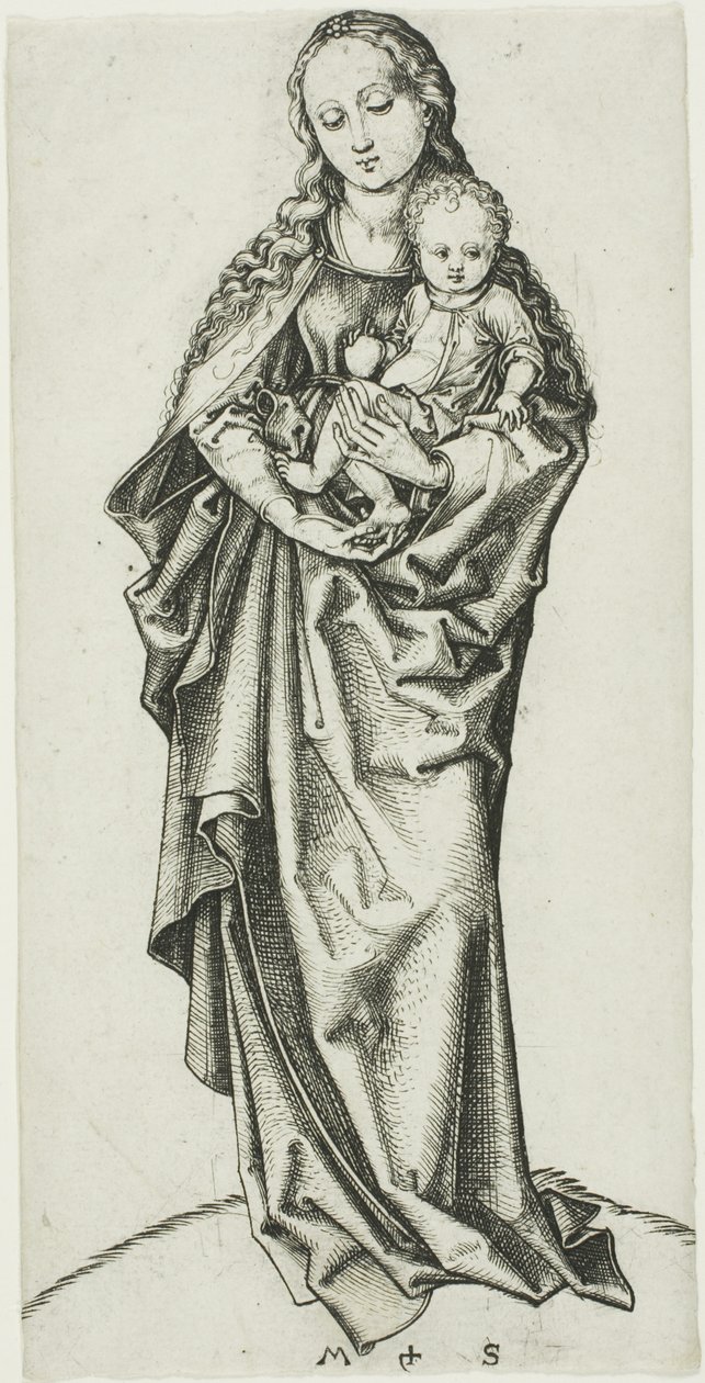 Madonna z Dzieciątkiem z Jabłkiem autorstwa Martin Schongauer