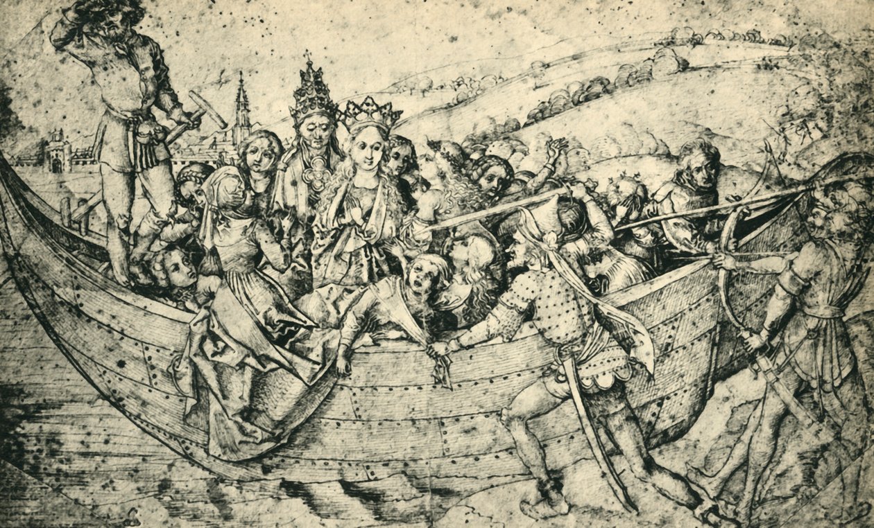 Męczeństwo św. Urszuli i jej towarzyszy, ok. 1450, 1943. autorstwa Martin Schongauer